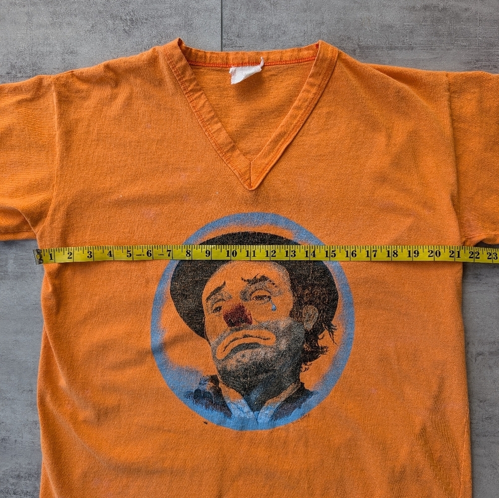 Rare Vintage Rick Embry Emmett Kelly Weary Willy Sad Orange Clown Sleep Shirt L - Picture 8 of 14